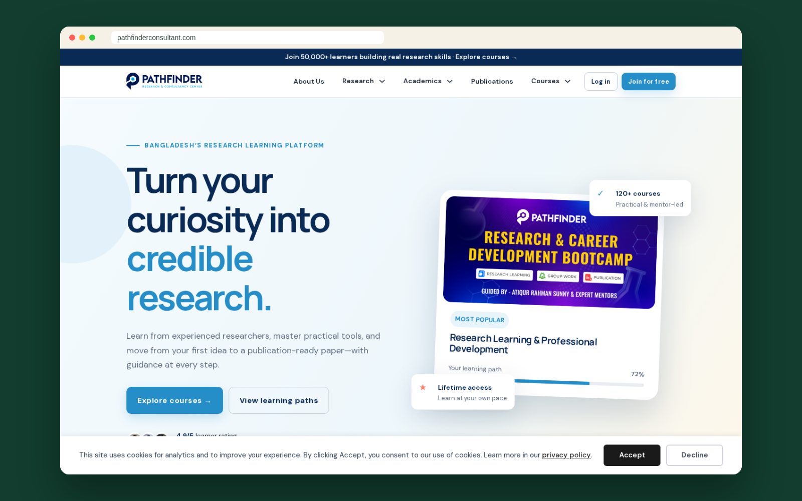 Pathfinder Consultant website